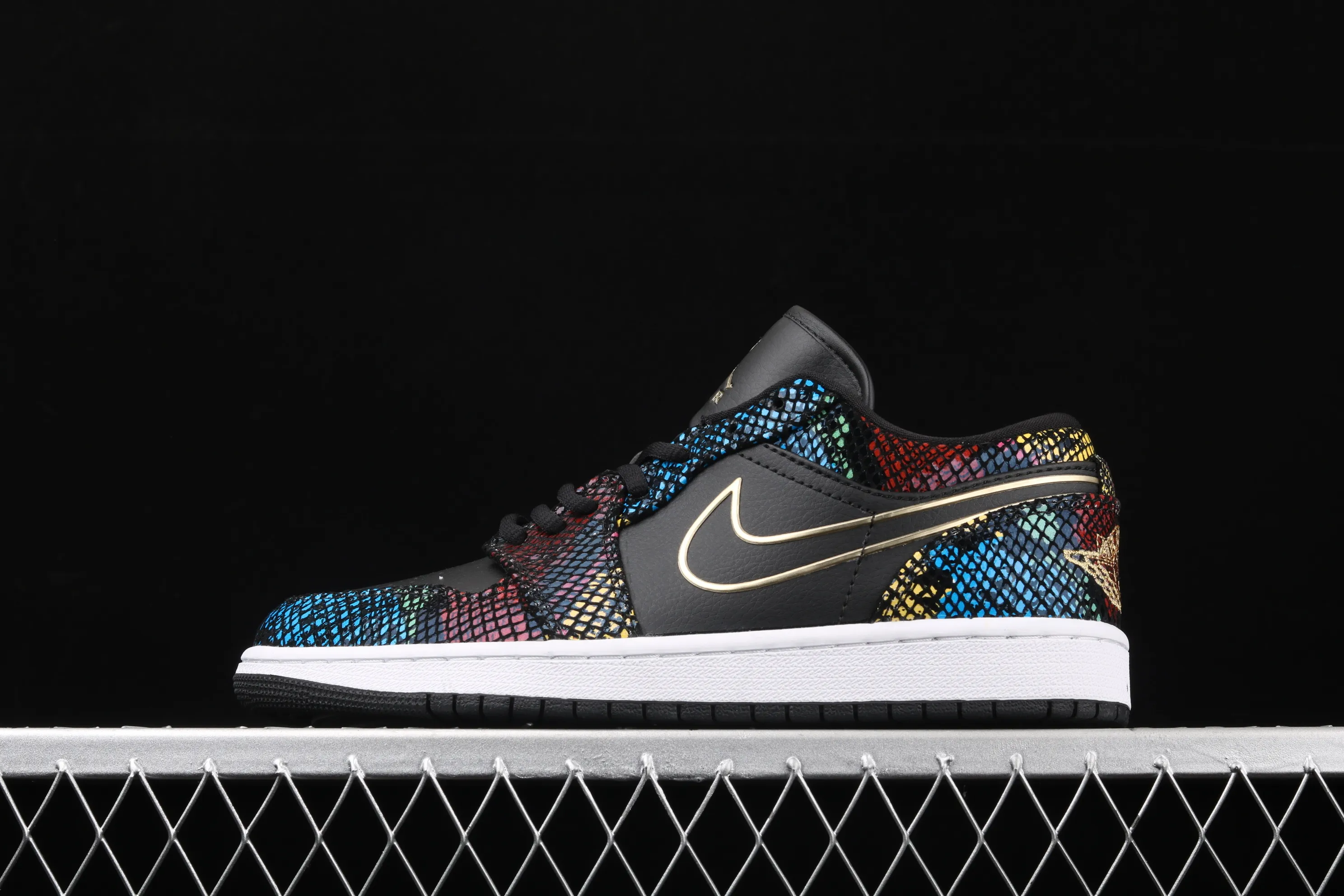 All categories Air Jordan Jordan series basketball shoes Air Jordan 1 Low Air Jordan 1 Low Shadow AJ1 Joe 1 colorful snakeskin low-top cultural and leisure sports sneakers CW5580-001